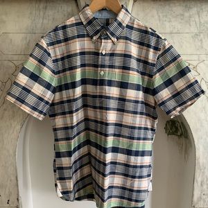Plaid popover sport shirt